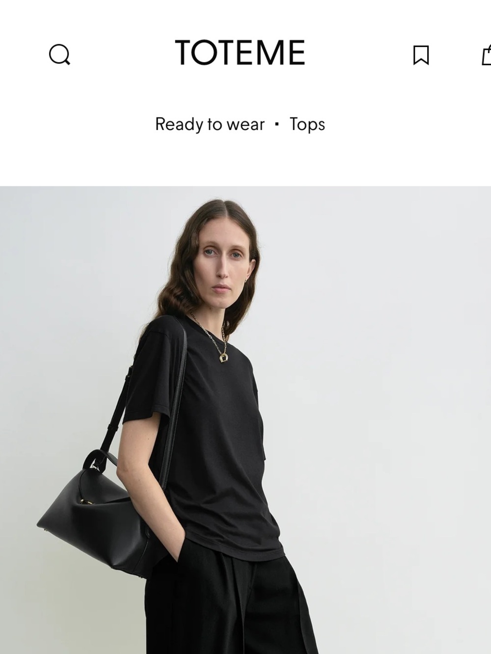 Toteme Classic Tee T-Shirt Black XS Cotton
